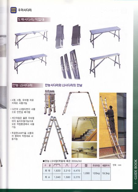 알미늄사다리,작업대